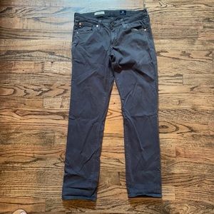 AG - the Stilt - dark grey twill stretch pants